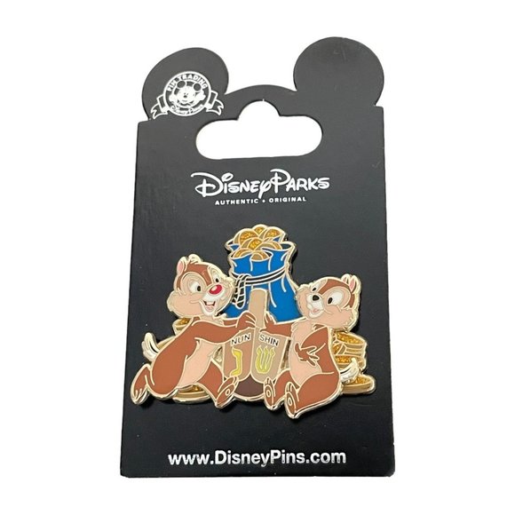 Disney Parks Chip and Dale Hanukkah Dreidel Gelt Pin - Picture 4 of 8
